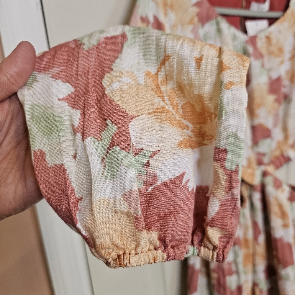 Sage The Label Amalfi Coast Floral Cut Out Ruffle Mini Dress - Picture 7 of 7